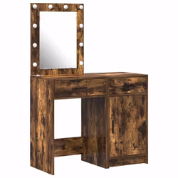 vidaXL Tavolo da Trucco con cassetto 2 pcs Marrone 50 x 41 x 135 cm - Vista aggiuntiva 2