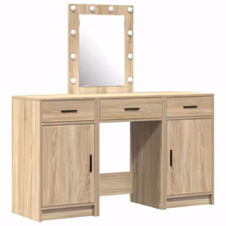 vidaXL Tavolo da Trucco Marrone 50 x 41 x 135 cm Legno multistrato - Vista aggiuntiva 2