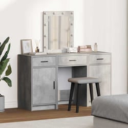 vidaXL Tavolo da Trucco Grigio 50 x 41 x 135 cm Legno multistrato