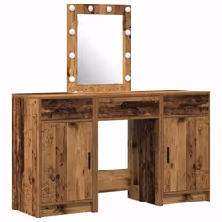 vidaXL Tavolo da Trucco Marrone 50 x 41 x 135 cm Legno multistrato - Vista aggiuntiva 2