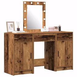 vidaXL Tavolo da Trucco Marrone 50 x 41 x 135 cm Legno multistrato - Vista aggiuntiva 3