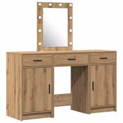 vidaXL Tavolo da Trucco Marrone 50 x 41 x 135 cm Legno multistrato - Vista aggiuntiva 2