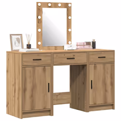 vidaXL Tavolo da Trucco Marrone 50 x 41 x 135 cm Legno multistrato - Vista aggiuntiva 3