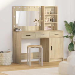 vidaXL Tavolo da Trucco con cassetto 2 pcs Marrone 78.5 x 41 x 135 cm