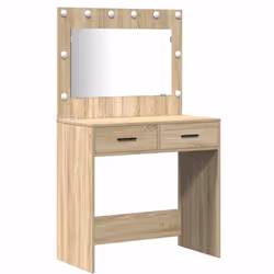 vidaXL Tavolo da Trucco con cassetto 2 pcs Marrone 78.5 x 41 x 135 cm - Vista aggiuntiva 2