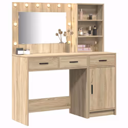 vidaXL Tavolo da Trucco con cassetto 2 pcs Marrone 78.5 x 41 x 135 cm - Vista aggiuntiva 3