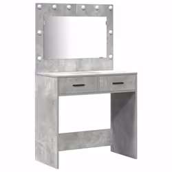 vidaXL Tavolo da Trucco con cassetto 2 pcs Grigio 78.5 x 41 x 135 cm - Vista aggiuntiva 2
