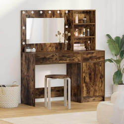 vidaXL Tavolo da Trucco con cassetto 2 pcs Marrone 78.5 x 41 x 135 cm