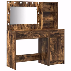 vidaXL Tavolo da Trucco con cassetto 2 pcs Marrone 78.5 x 41 x 135 cm - Vista aggiuntiva 2
