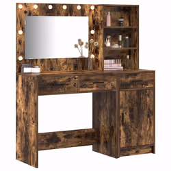 vidaXL Tavolo da Trucco con cassetto 2 pcs Marrone 78.5 x 41 x 135 cm - Vista aggiuntiva 3