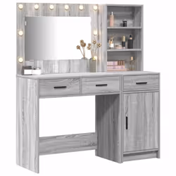 vidaXL Tavolo da Trucco con cassetto 2 pcs Grigio 78.5 x 41 x 135 cm - Vista aggiuntiva 3