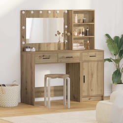 vidaXL Tavolo da Trucco con cassetto 2 pcs Marrone 78.5 x 41 x 135 cm