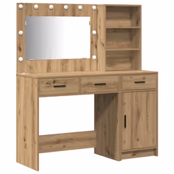 vidaXL Tavolo da Trucco con cassetto 2 pcs Marrone 78.5 x 41 x 135 cm - Vista aggiuntiva 2