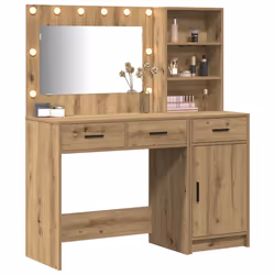 vidaXL Tavolo da Trucco con cassetto 2 pcs Marrone 78.5 x 41 x 135 cm - Vista aggiuntiva 3