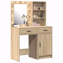 vidaXL Set Tavolo da Trucco 2 pcs Rovere Sonoma 50 x 41 x 135 cm - Vista aggiuntiva 3