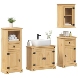 Vidaxl - Set Mobili da Bagno 4 pz Corona in Legno Massello di Pino
