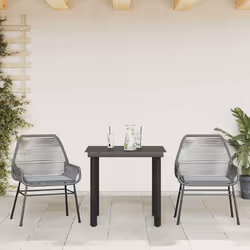 vidaXL Set da Pranzo da Giardino 3 pz con Cuscini in Polyrattan Vetro - Vista aggiuntiva 3