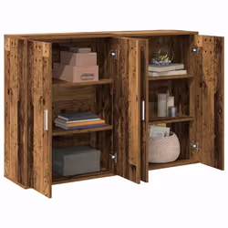 vidaXL Credenza Legno vecchio 60 x 31 x 84 cm Legno multistrato - Vista aggiuntiva 3