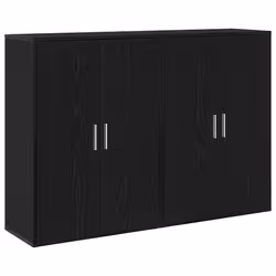 vidaXL Credenza Rovere nero 60 x 31 x 84 cm Legno multistrato - Vista aggiuntiva 2