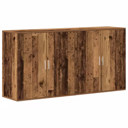 vidaXL Sideboards 2 pcs Legno vecchio 79 x 38 x 80 cm - Vista aggiuntiva 2