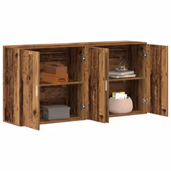 vidaXL Sideboards 2 pcs Legno vecchio 79 x 38 x 80 cm - Vista aggiuntiva 3