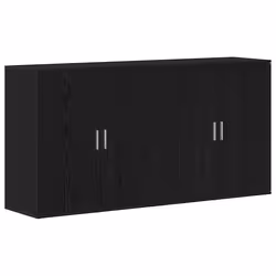vidaXL Sideboards 2 pcs Rovere nero 79 x 38 x 80 cm Legno multistrato - Vista aggiuntiva 2