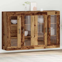 vidaXL Pensile 2 pcs Legno vecchio 69.5 x 34 x 90 cm Legno multistrato