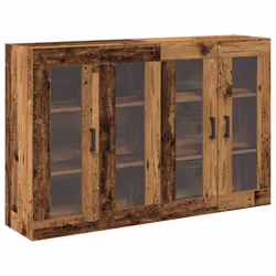 vidaXL Pensile 2 pcs Legno vecchio 69.5 x 34 x 90 cm Legno multistrato - Vista aggiuntiva 2
