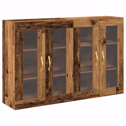 vidaXL Pensile 2 pcs Legno vecchio 69.5 x 34 x 90 cm Legno multistrato - Vista aggiuntiva 2