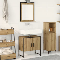 vidaXL Set di mobile da bagno a 2 pezzi in legno ingegnerizzato rovere artisan