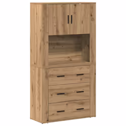 vidaXL Alta Cassettiera rovere artigianale 80 x 33 x 150 cm - Vista aggiuntiva 2