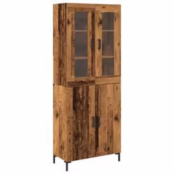 vidaXL Credenza 2 pcs Legno vecchio 69,5 x 34 x 180 cm - Vista aggiuntiva 2