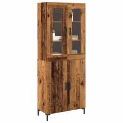 vidaXL Credenza 2 pcs Legno vecchio 69,5 x 34 x 180 cm - Vista aggiuntiva 3