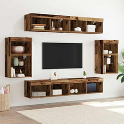 vidaXL Centro di intrattenimento 8 pcs Legno vecchio 40 x 28.5 x 40 cm