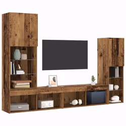 vidaXL Mobile TV Legno vecchio 40.5 x 30 x 102 cm Legno multistrato - Vista aggiuntiva 3