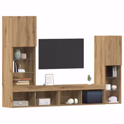 vidaXL Mobile TV rovere artigianale 40.5 x 30 x 102 cm - Vista aggiuntiva 3