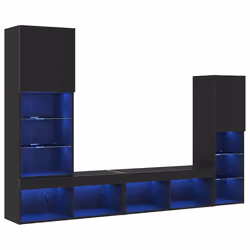 vidaXL Mobile TV Rovere nero 40.5 x 30 x 102 cm Legno multistrato - Vista aggiuntiva 2