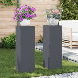Vidaxl - Supporti per Piante da Esterno Pilastro 2 pz Antracite 24x24x75 cm Acciaio
