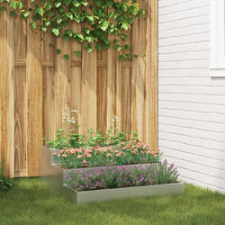 Fioriera da Giardino a 3 Piani 90x90x35 cm in Acciaio Zincato Vidaxl