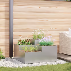 Questa fioriera da giardino dà un tocco moderno ai tuoi spazi esterni, unendo stile e praticità. Realizzata in robusto acciai ...