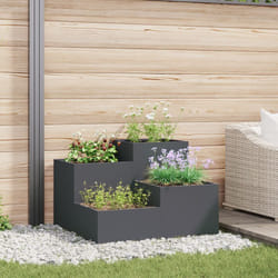 Vidaxl - Fioriera da Giardino 80x80x60 cm Acciaio Antracite