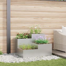 Fioriera da Giardino 80x80x60 cm Acciaio Zincato Vidaxl