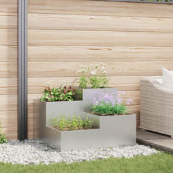 Giardino Fioriera 100x100x60 cm Acciaio Zincato Vidaxl