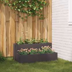 Questa fioriera da giardino è un pezzo moderno che si fa notare nei tuoi spazi esterni, con un design elegante a due livelli ...