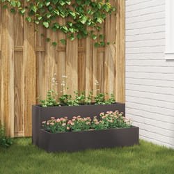 Fioriera da Giardino - Nera in Acciaio a 2 Livelli, 100x60x45 cm Vidaxl