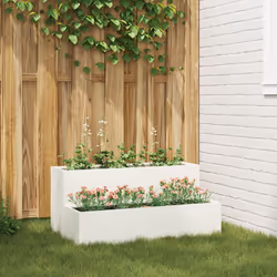 Questa fioriera da giardino è un'aggiunta stilosa agli spazi esterni, con un design a due livelli in resistente materiale sin ...