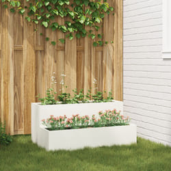Vidaxl - Fioriera da Giardino a 2 Strati 100x60x45 cm Bianca Acciaio