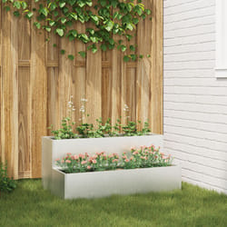 Fioriera da Giardino 2-Tier 100x60x45 cm Acciaio Inossidabile Vidaxl