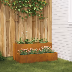 Questa fioriera da giardino è un ottimo punto focale per gli spazi esterni, con un design a due livelli realizzato in acciaio ...