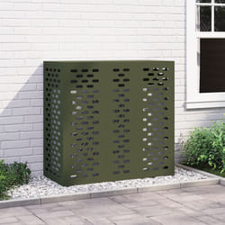 Copertura per condizionatore - Verde oliva, 110x50x105 cm, Acciaio Vidaxl